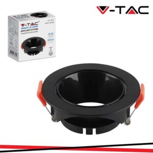Faretto Incasso Nero Con Riflettore Diam. 72 in Plastica